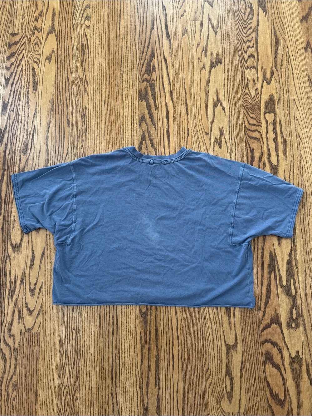 FP Movement by Free People Washed Blue Cropped Short Sleeve Tee - Picture 6 of 13